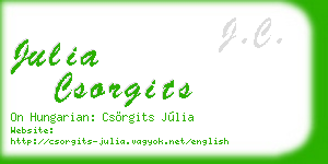 julia csorgits business card